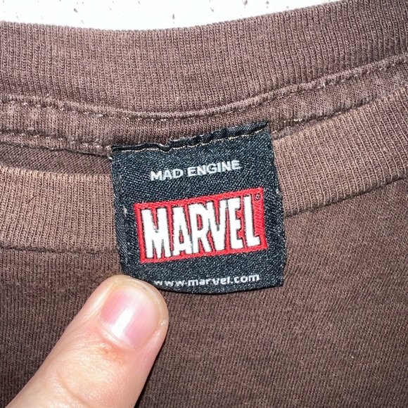 The Punisher Brown Marvel Mad Engine Shirt - Picture 4 of 5